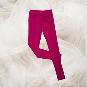 Victoria’s Secret Bright Pink Workout Leggings With Side Pockets Size 2 Yoga